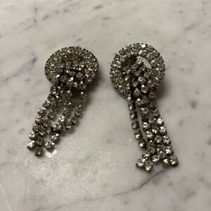 Crystal clip-on earrings